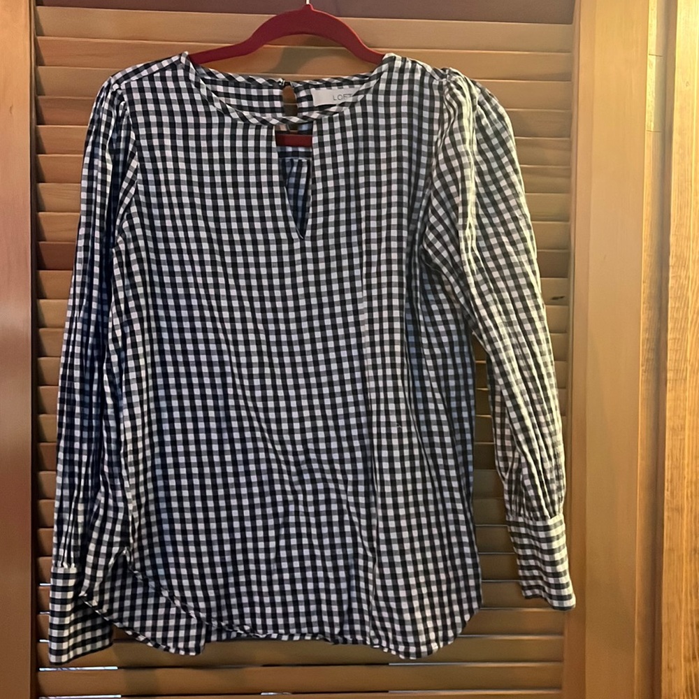 Loft size small gingham shirt